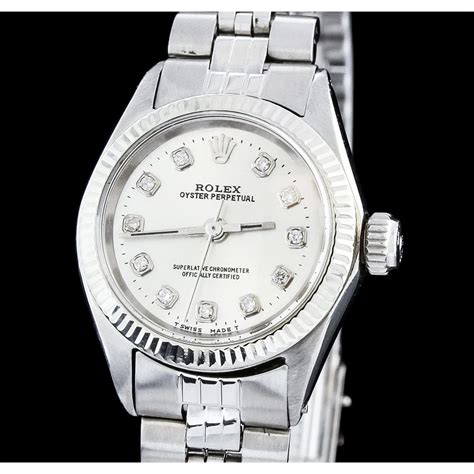 women's rolex oyster perpetual date just stainless steel watch|Rolex Oyster Perpetual female.